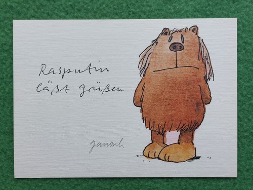 Postkarte janosch rasputin - postkarte,