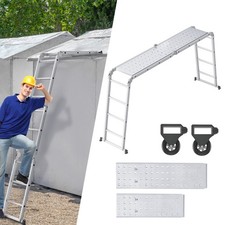 4.7m Klappleiter Alu Leiter Stehleiter Mehrzweckleiter Anlegeleiter Gelenkleiter