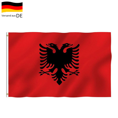 Fahne albanien 150 cm - 90,