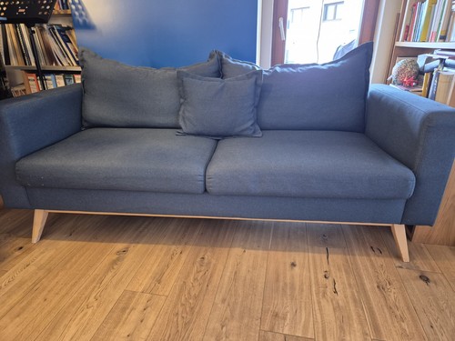 Elegantes sofa dunkelblau - elegantes, sofa,