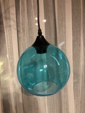 Deckenlampe Blau Glaskugel