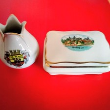 Porzellan dose vase mit - dose, +