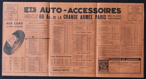 Tarifkatalog 1937 auto - 1937,