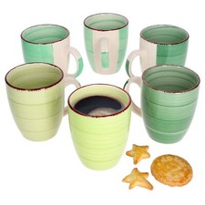 6er Set Kaffeebecher Green