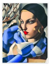 Poster Der blaue Schal - Tamara de Lempicka