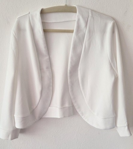 Damen bolero weiß 4 arm - 3/4,