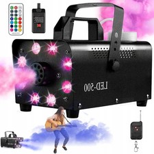 500W Nebelmaschine 8 LED RGB DJ Bühnenbeleuchtung Fernbedienung DJ Fog Machine