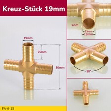 Schlauchverbinder Messing Gerade Winkel T-Stück Y-Stück Kreuz-Stück 4mm - 19mm