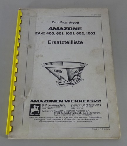 Teilekatalog amazone - teilekatalog,
