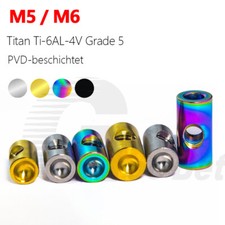 M5 M6 Titan Zylindermuttern Fassmuttern für Sattelstütze Rohr Fahrrad MTB Tuning