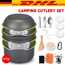 14Tlg Camping Kochgeschirr Set