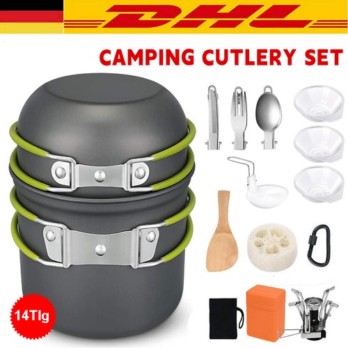 14tlg camping kochgeschirr set - 14tlg,
