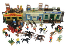 Playmobil Klicky Western Stadt Sammlung Saloon Sheriff Farmhaus Postkutsche Set1
