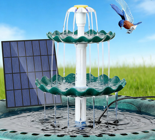 Solarbrunnen vogelbad set - solarbrunnen,
