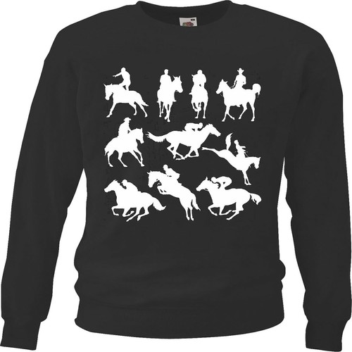 Sweatshirt silhouette pferde - sweatshirt,