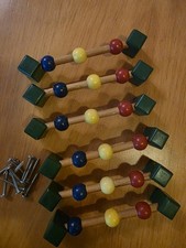 6 Türgriffe Holz Schubladengriffe Kommodengriffe - 128 mm Bohrlochabstand