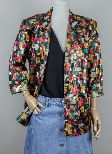 Blazer jacke glänzend - jacke, seide