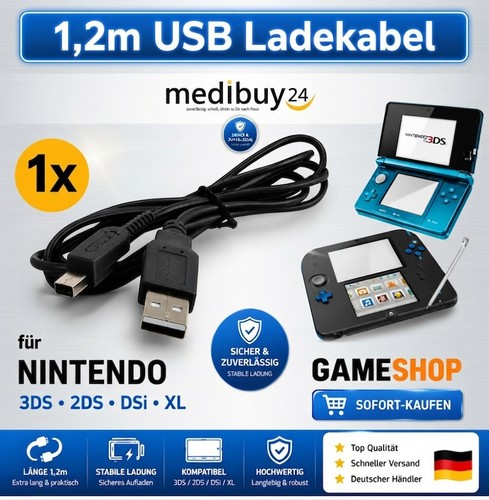Ladekabel nintendo 3ds - nintendo, xl