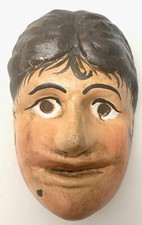 ⚜️Alte seltene Fasnacht Wandmaske Miniatur Holzmaske " Schön Maske " 21x7,5cm ⚜️