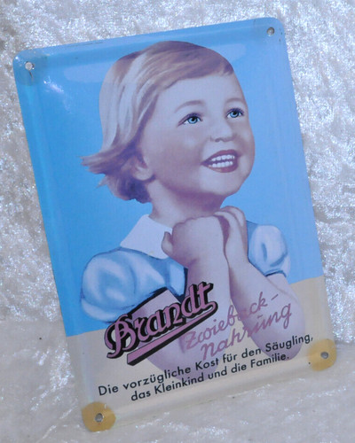 Blechpostkarte brandt - -,