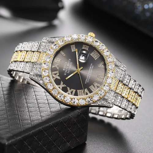 Luxus herren uhr gold silber - uhr,