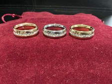 3x Ringe, Sarah Kern, Schmuckkollektion, Glaskristalle, HSE24, Gr.17