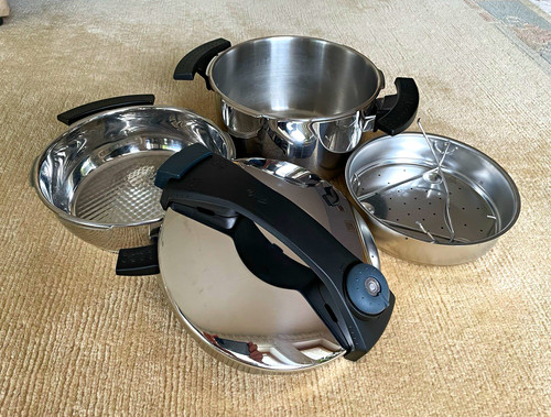 Edelstahl schnellkochtopf mit - edelstahl,