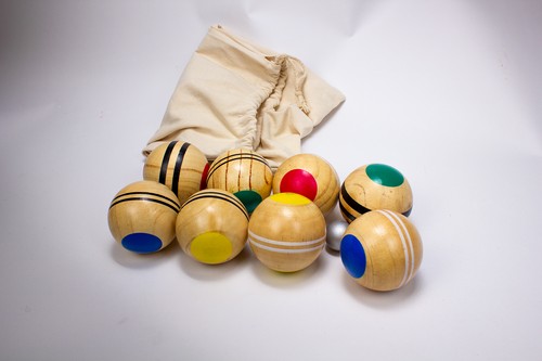 Boccia set holz spieler im - holz,