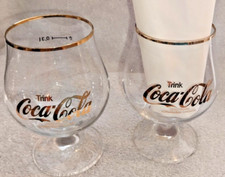Coca Cola Gläser Schwenker  Goldschriftzug Goldrand 0,3 L Retro Vintage 80er