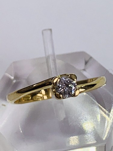 18kt gelbgold solitär diamant - 18kt,
