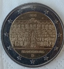 2 Euro Münze Deutschland 2020 D Brandenburg Selten schöne