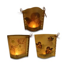 Windlicht Teelicht Serviettentechnik Set Weihnachtsdekoration Weihnachtsmotive