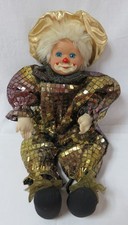 Porzellanpuppe Clown Vintage