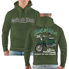 Herren Kapuzenpullover Panzerfahrer Ostdeutschland Moped Motorrad Ostdeutsche