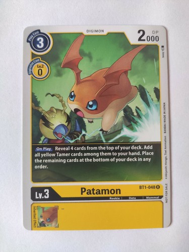 Patamon bt1 048 rare - patamon,
