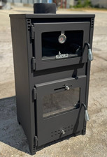 Kaminofen Ever 2 Holzofen mit Backfach Herdplatte Ofen Holz Kamin Heizen 7.9 KW