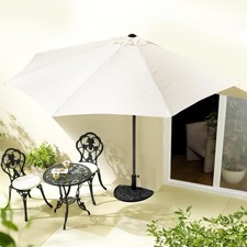 Sonnenschirm halbrund weiß Sonnenschutz Gartenschirm Sonnenschirm Garten 