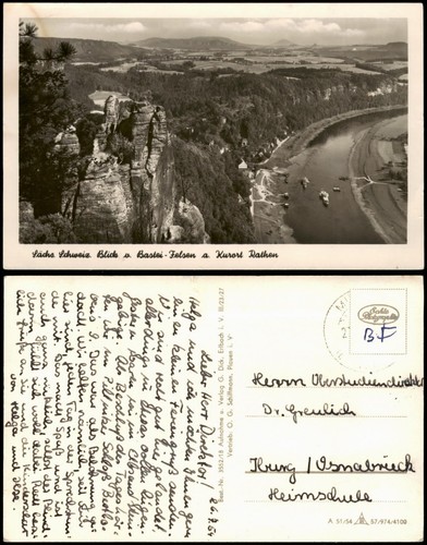 Ansichtskarte rathen panorama - rathen,