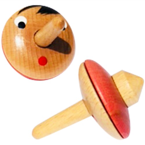 Pinocchio kreisel aus holz - kreisel,