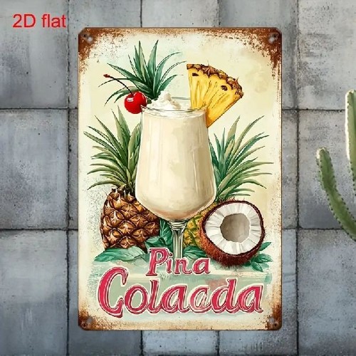 Blechschild pina colada - pina,