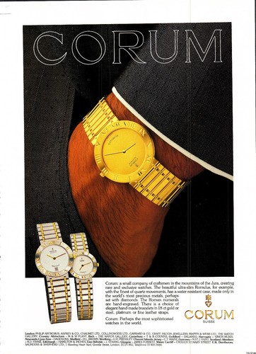 Vintage 1988 reklame corum - vintage, "corum