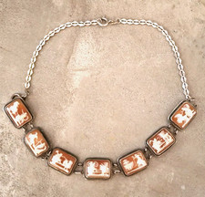 Antikes Collier Muschelkamee