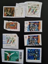 Weihnachtsmarken Euch ist heute der Heiland geborgen, Marc Chagall  und andere