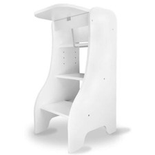 Stauf Tower 3-in-1 Kinderhochstuhl Lernturm Höhenverstellbar Weiß AR2