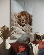 Löwe leinwand bild farbig - löwe,