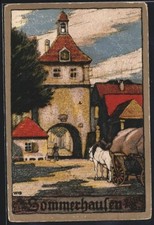 Steindruck-AK Sommerhausen