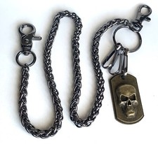 Geldbörse Kette Biker Skull Harley Rocker Edelstahl Rockabilly K27.12 Titan 