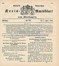 Nummer 28 Satzung Kollekte von Sperl Pfalz Oberbayern Bayerisches Amtsblatt 028