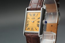 [FAST NEUWERTIG] Cartier Must Tank 2416 Must de Cartier orangefarbenes...