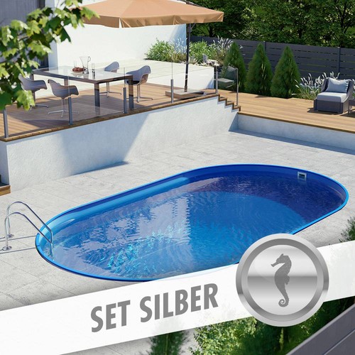 Ovalpool set silber x - silber, 4,90
